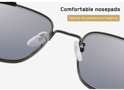 2025 New European and American Cross-Border Personalized Sunglasses Retro Square Frame Steam Metal Sunglasses Sun Protection High-End Sunglasses