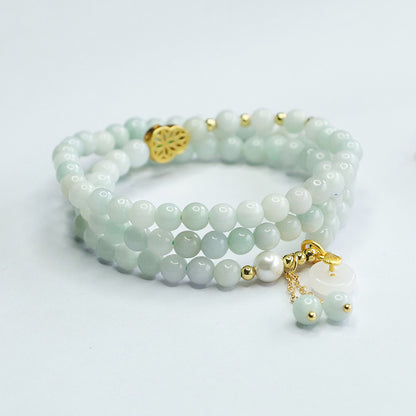 Guan Yu Natural Burmese Grade a Jade Multi-Circle Bracelet Necklace Women's Wholesale Dropshipping S4052108