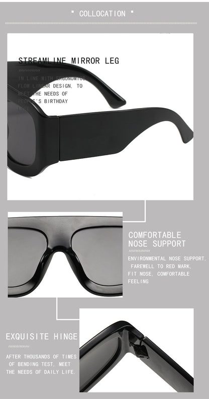 2024 generous frame European and American simple sunglasses fashion wear party party sunglasses for men and women