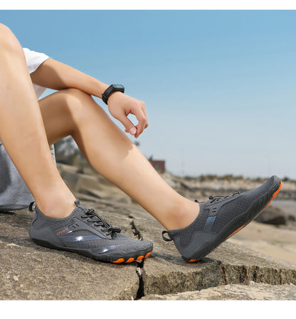 New Outdoor Beach Shoes Swimming Diving Wading Shoes Couple Non-slip Tracing Shoes Hiking Five Finger Fitness Hiking Shoes