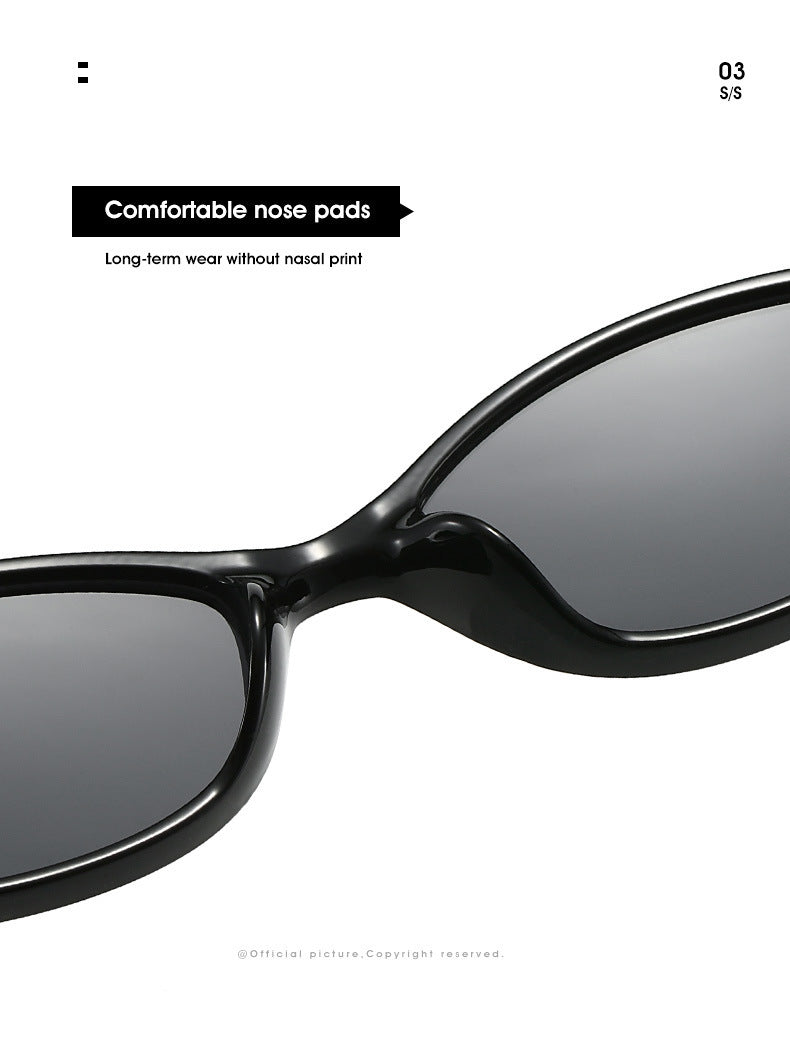European and American Retro Oval Small Frame Sunglasses Women's Outdoor Fashion Wear Sunglasses Men's Personalized Hip-Hop Spice Glasses