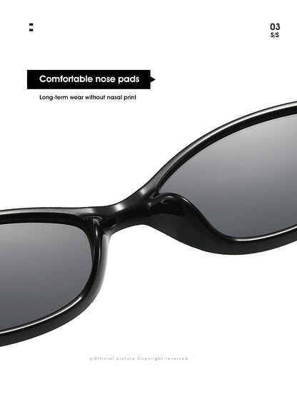 European and American Retro Oval Small Frame Sunglasses Women's Outdoor Fashion Wear Sunglasses Men's Personalized Hip-Hop Spice Glasses