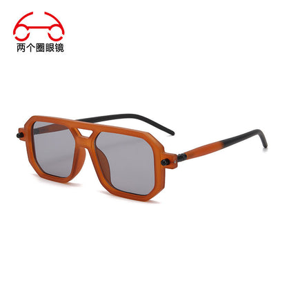You, me, him, cross-border trend, retro, literary and modern sunglasses, Instagram street flat glasses, fashion sunglasses T2622