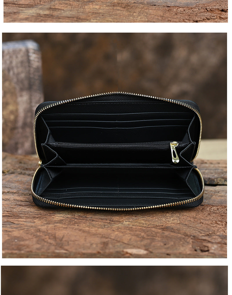 HENGDEWEI Vintage Genuine Leather Women’s Long Wallet | মেয়েদের প্রিমিয়াম লেদার লং ওয়ালেট