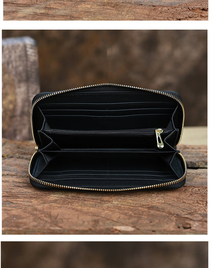 HENGDEWEI Vintage Genuine Leather Women’s Long Wallet | মেয়েদের প্রিমিয়াম লেদার লং ওয়ালেট