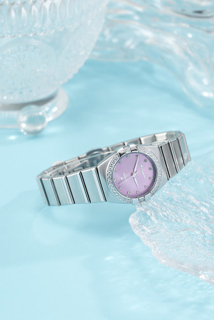 Source Factory Constellation Steel Band Women's Quartz Watch High-End Waterproof Fashion Cross-Border Diamond Bezel Girls' Watch