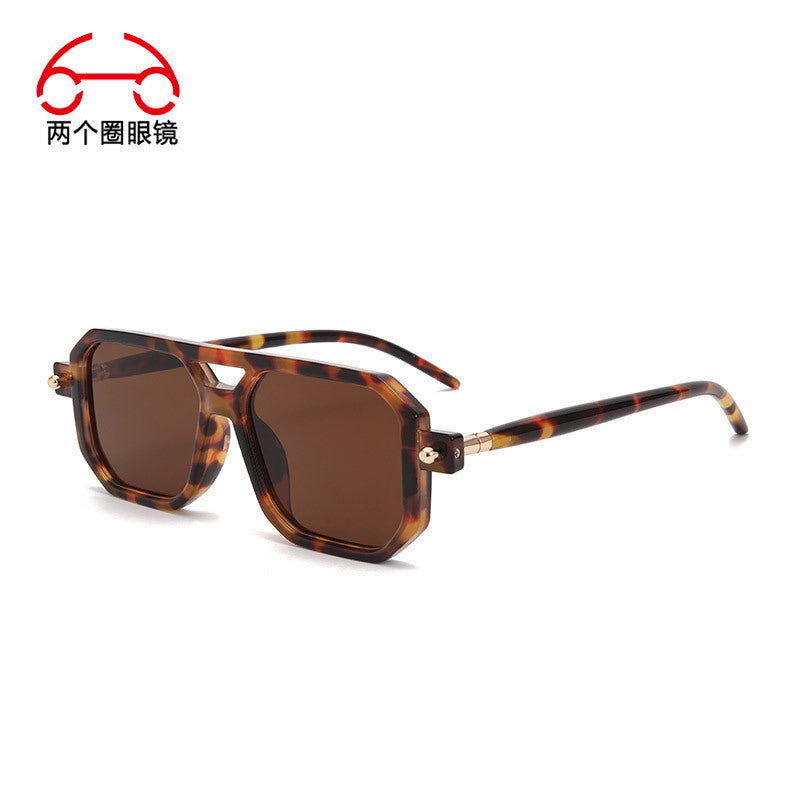 You, me, him, cross-border trend, retro, literary and modern sunglasses, Instagram street flat glasses, fashion sunglasses T2622