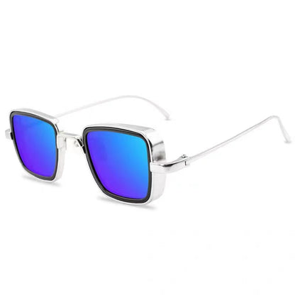 New Cross-Border Indian Style Sunglasses Square Frame Glasses Retro Thick Edge Metal Trendy Men's Sunglasses Wholesale 58157