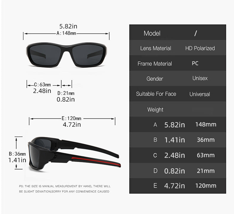 Polarized outdoor riding sports glasses cross-border fishing sunglasses driver sunglasses men and women new TEMU hot sale
