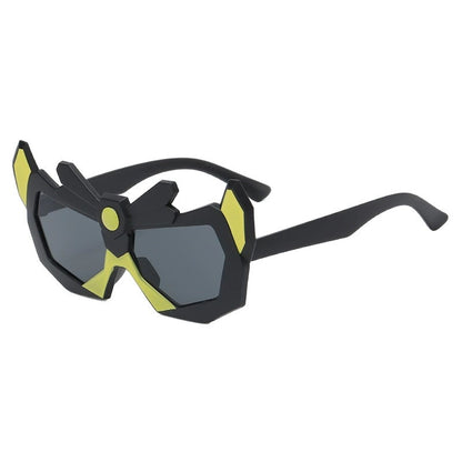New Baby Sunglasses, Cute Boy Cartoon Mecha, Funny Street Photography, Trendy Anti-Uv Sunscreen Children's Sunglasses