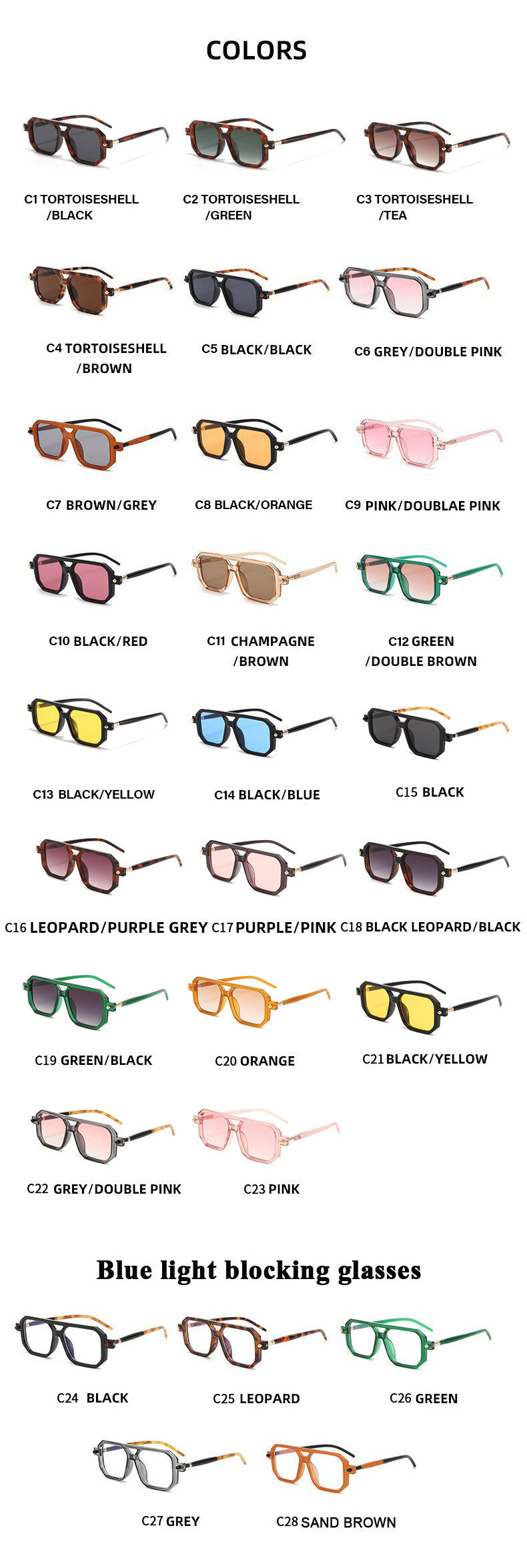 You, me, him, cross-border trend, retro, literary and modern sunglasses, Instagram street flat glasses, fashion sunglasses T2622