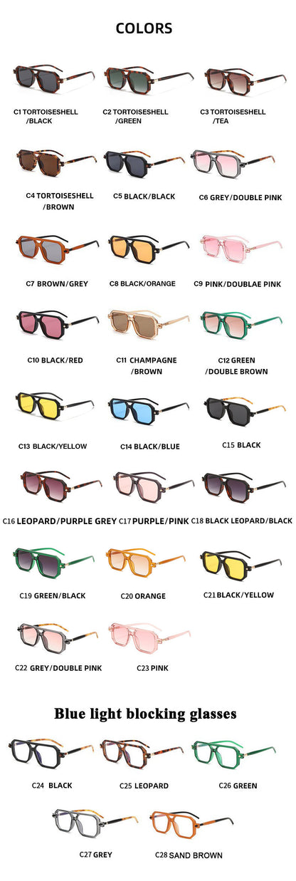 You, me, him, cross-border trend, retro, literary and modern sunglasses, Instagram street flat glasses, fashion sunglasses T2622