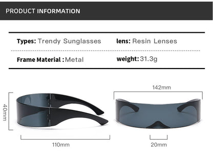 New Futuristic One-Piece Sunglasses, Internet Celebrity Bounce and Stylish European and American Sunglasses, Douyin Live Broadcast