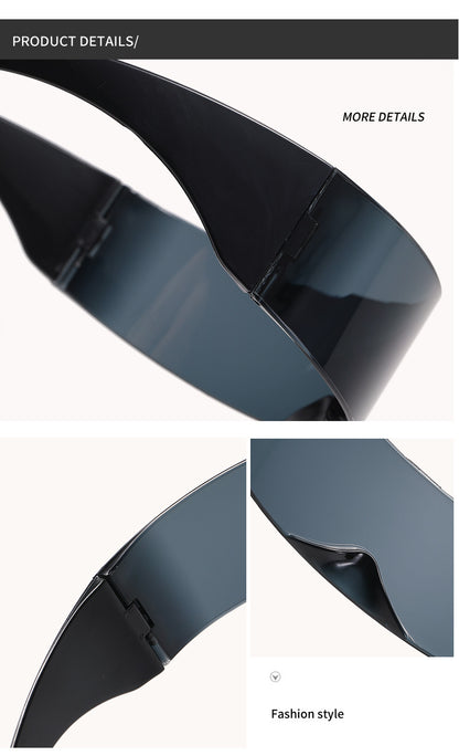 New Futuristic One-Piece Sunglasses, Internet Celebrity Bounce and Stylish European and American Sunglasses, Douyin Live Broadcast