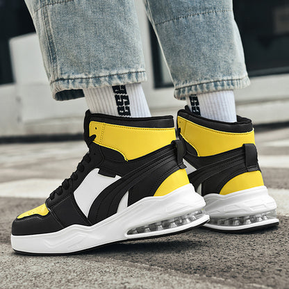 Cross-Border New Men's Shoes High-Top Trendy Shoes Large Size Men's Air Cushion Sports Casual Shoes Student Sneakers 1926 Wholesale