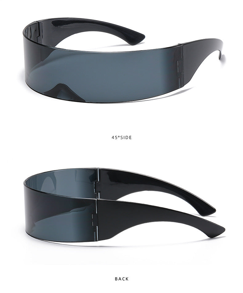 New Futuristic One-Piece Sunglasses, Internet Celebrity Bounce and Stylish European and American Sunglasses, Douyin Live Broadcast