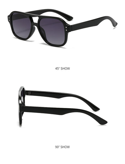 New European and American Ins Internet Celebrity Sunglasses Men's Cross-border Punk Trendy Show Sunglasses Double-beam Sunglasses Women's High-end Sense