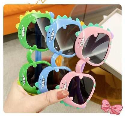 Children's Glasses Baby Sunglasses New Cute Little Dinosaur Cartoon Sunglasses Sun Visors Trendy Boys and Girls Sunglasses