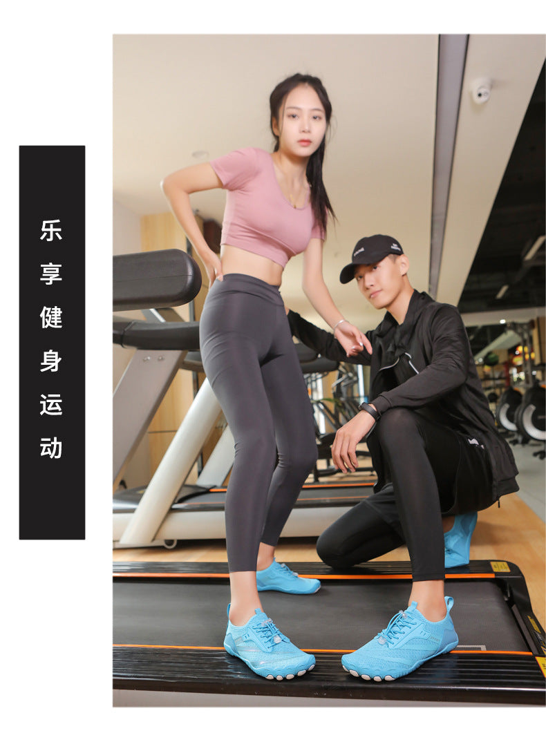 New Outdoor Beach Shoes Swimming Diving Wading Shoes Couple Non-slip Tracing Shoes Hiking Five Finger Fitness Hiking Shoes