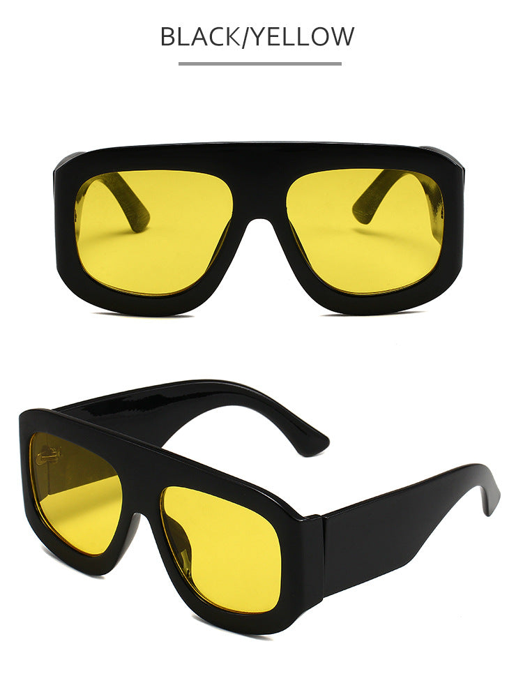 2024 generous frame European and American simple sunglasses fashion wear party party sunglasses for men and women