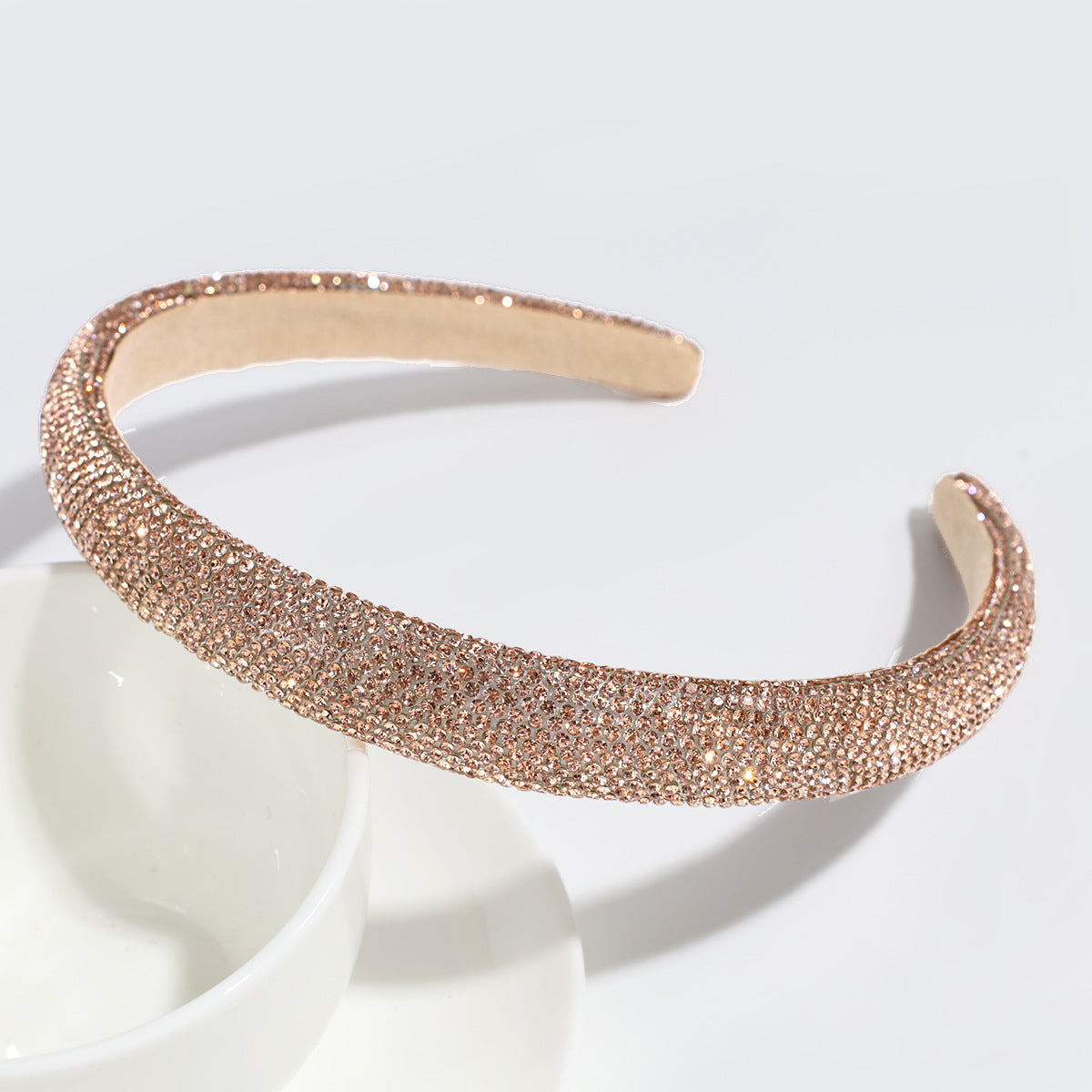 Cross-border Hot Selling Fashion Luxury Simple Atmosphere Full Diamond Headband Going Out All-match Elegant Elegant Hair Headband Hair Accessories