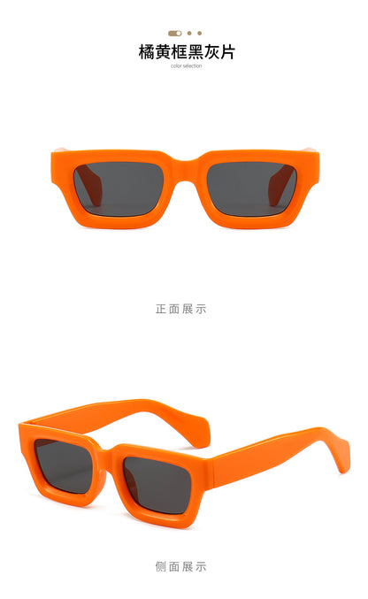 Retro Concave Small Frame Square Sunglasses 2023 New Sunglasses European and American Cross-Border Street Photography Sun Protection Trendy Sunglasses