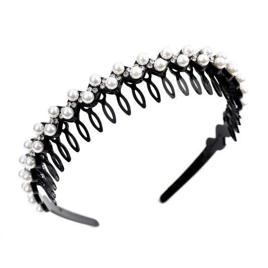 Wholesale Internet celebrity toothed non-slip headband hair band women's hairpin hair clip headdress women's all-match rhinestone hair pressing hair ring