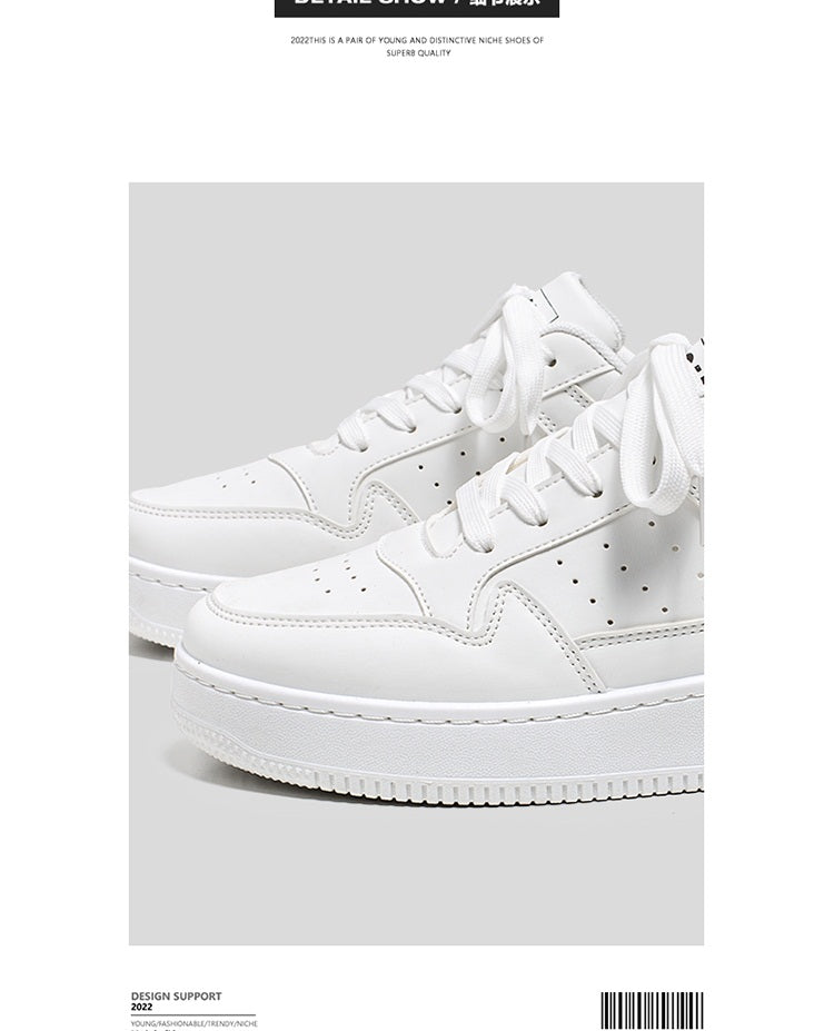 Men's Shoes Trendy Shoes 2024 New Summer Niche Trendy Thick Bottom White Shoes Student Sports Casual Shoes for Men