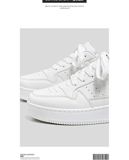 Men's Shoes Trendy Shoes 2024 New Summer Niche Trendy Thick Bottom White Shoes Student Sports Casual Shoes for Men