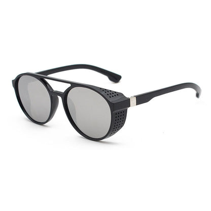 European and American Fashion Trend New Double-Beam Sunglasses Steampunk Sunglasses Round Retro Sunglasses 97040