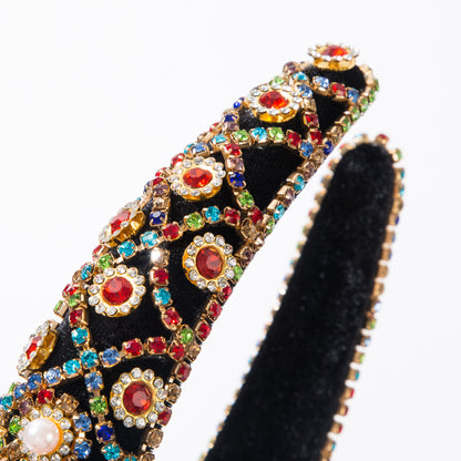 Heming Hair Hoop Fashion Flannel Baroque Heavy Industry Full Drill Hoop Retro Court Style Elegant Dinner Hair Accessories