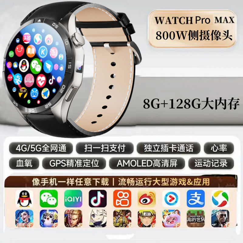 WATCH 4 Cellular Card Smart Watch Free Download Running Single Camera nfc Game Heart Rate Monitoring