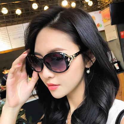 Sunglasses for Women 2025 Summer New Trendy Anti-Uv Women's Sunglasses Fashionable Round Face Polarized Glasses Big Face Slimming Look