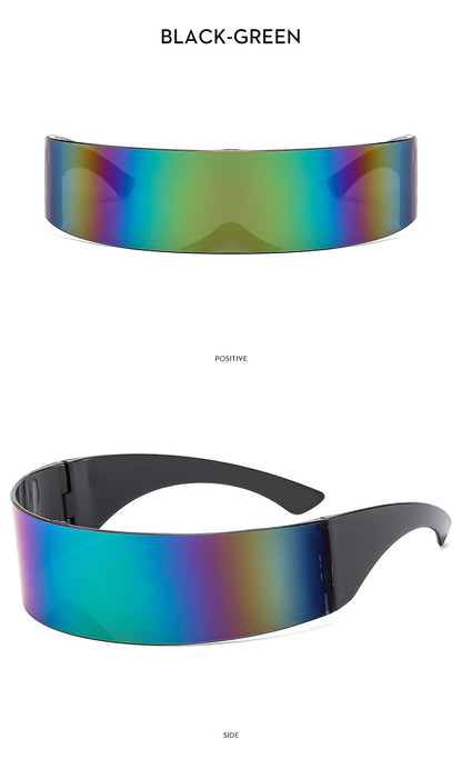 New Futuristic One-Piece Sunglasses, Internet Celebrity Bounce and Stylish European and American Sunglasses, Douyin Live Broadcast