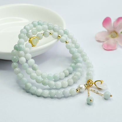 Guan Yu Natural Burmese Grade a Jade Multi-Circle Bracelet Necklace Women's Wholesale Dropshipping S4052108