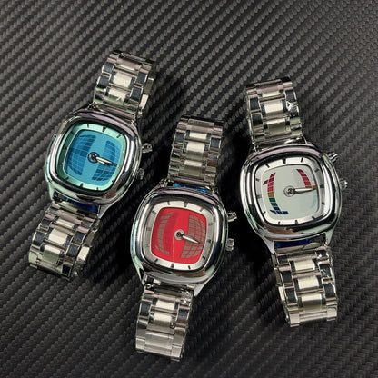 Millennial Retro Fashion Concept Digital Display Sports Men's Watch with Analog Numbers, Niche Ins Trendy Brand Quartz Watch