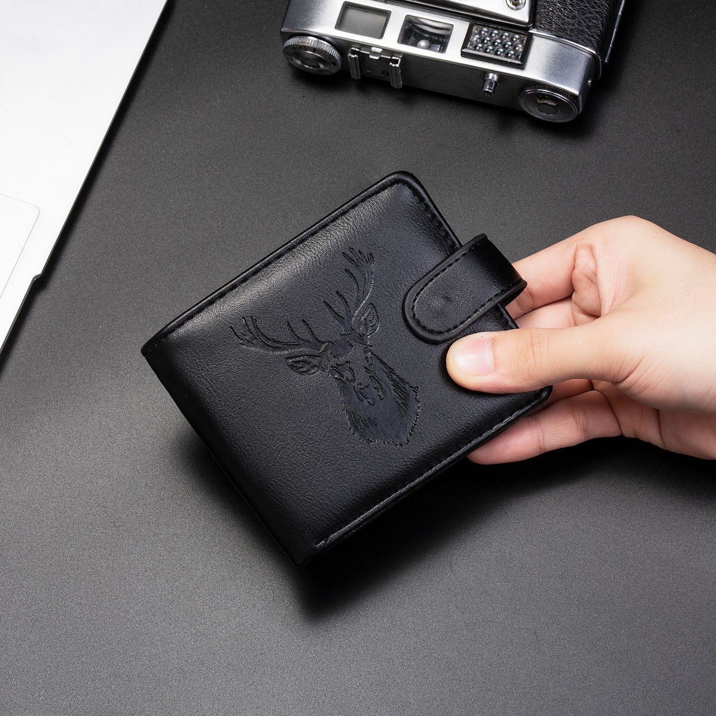 Foreign Trade Specializes in New Wallets for Men, Pu Leather Trendy Brand Fashion Short Wallets, High-End Card Holders, Multifunctional Wallets