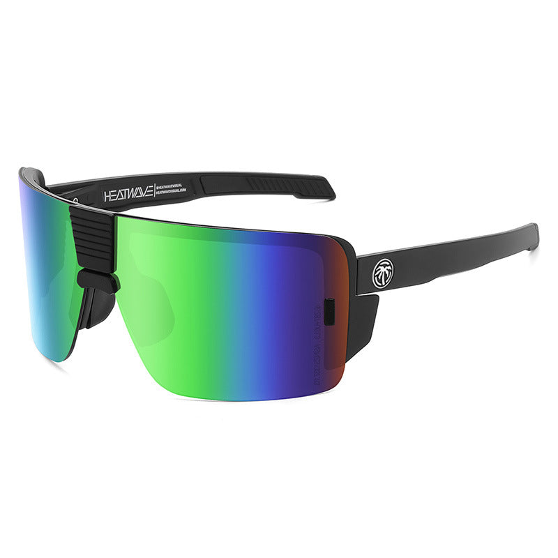 Heat Wave Sunglasses Sports Outdoor Cycling One-Piece Glasses Goggles Uv400 High Quality Vector