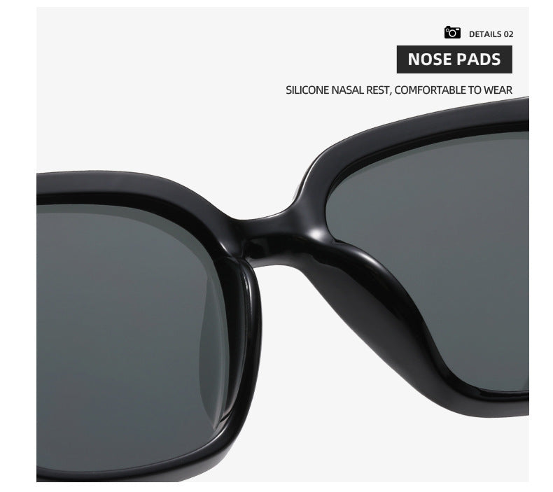 Three-Point Square Gm Sunglasses for Women, High-End Korean Fashion Sunglasses, Trendy Uv Protection Small Frame for Men