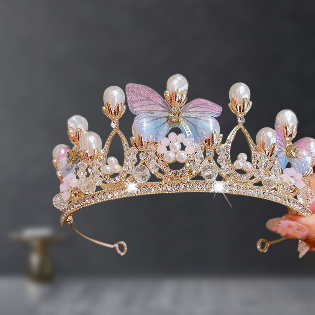 Bridal Crown Tiara Rhinestone Crown Wedding Dress Diamond Costume Eighteenth Birthday Coming-Of-Age Ceremony Birthday Princess Hair Accessory