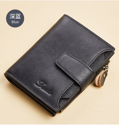 New men's wallet driver's license integrated first layer cowhide anti-theft credit card degaussing leather wallet cross-border explosions