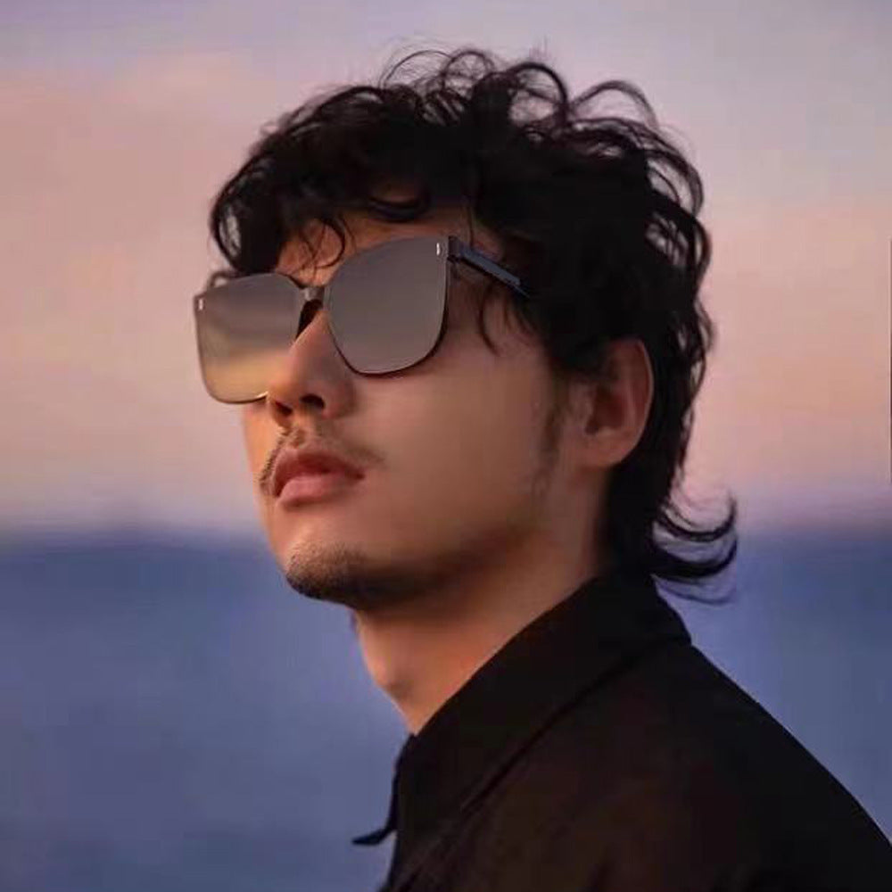 Folding Sunglasses New Style High-End Look Slimming Face Uv Protection Driving Fashion Polarized Glasses for Men and Women Cross-Border Trade