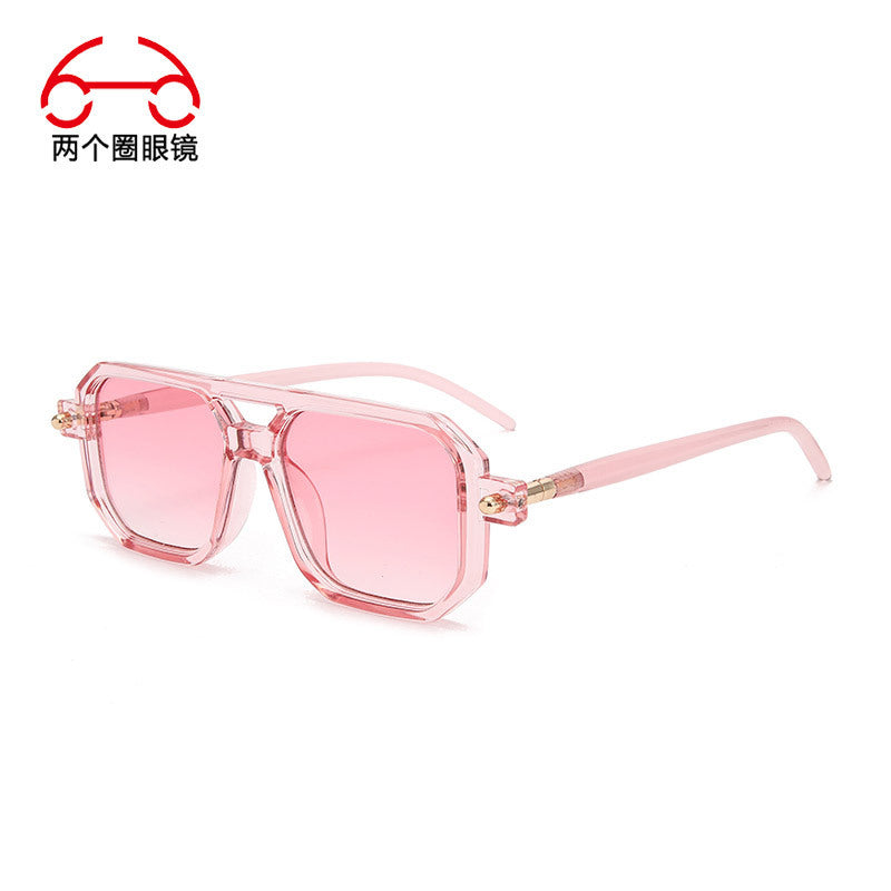 You, me, him, cross-border trend, retro, literary and modern sunglasses, Instagram street flat glasses, fashion sunglasses T2622