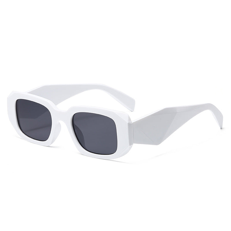 New Trendy Ins Female Internet Celebrity Plain Street Style Sunglasses Fashionable Rhombus Wide Leg Outdoor Trendy Square Frame Sunglasses