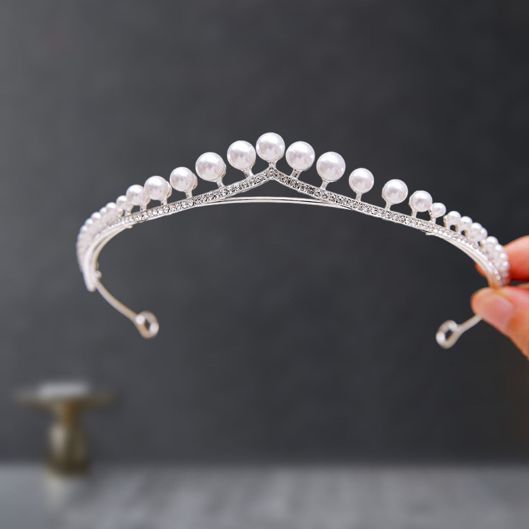 Bridal Crown Tiara Rhinestone Crown Wedding Dress Diamond Costume Eighteenth Birthday Coming-Of-Age Ceremony Birthday Princess Hair Accessory