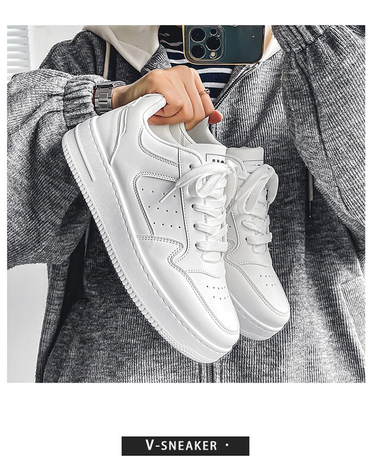 Men's Shoes Trendy Shoes 2024 New Summer Niche Trendy Thick Bottom White Shoes Student Sports Casual Shoes for Men