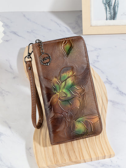 2025 Factory Direct Supply New Women's Wallet Retro Color Polished Multi-Card Slot Long Bag Wholesale Cross-Border