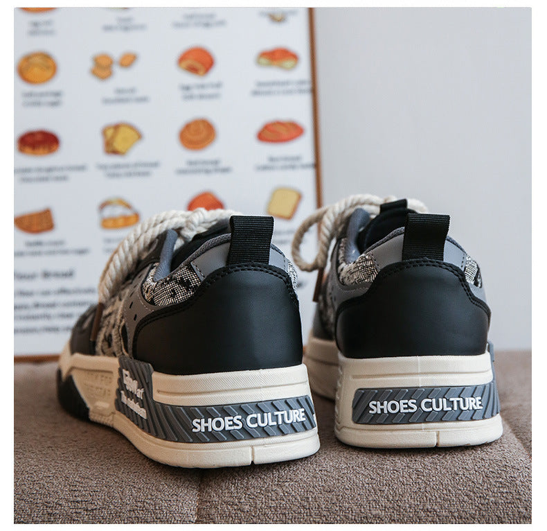 National Trend Men's Shoes 2024 Autum New Breathable Canvas Shoes Men's Niche Original Casual Shoes Sneakers Thick-Soled Student Shoes