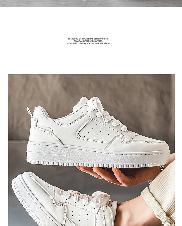Men's Shoes Trendy Shoes 2024 New Summer Niche Trendy Thick Bottom White Shoes Student Sports Casual Shoes for Men