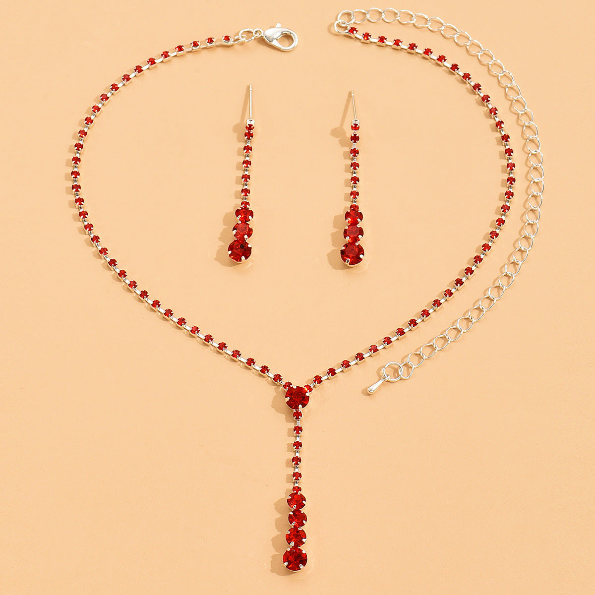 Factory Direct Approval Fashion Wedding Wedding Photography Accessories Earrings Necklace Bracelet Set Combination Multiple Choice